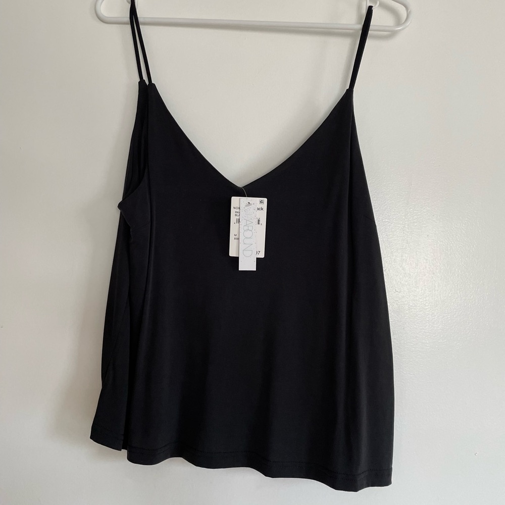 Spaghetti strap soft v-neck tank